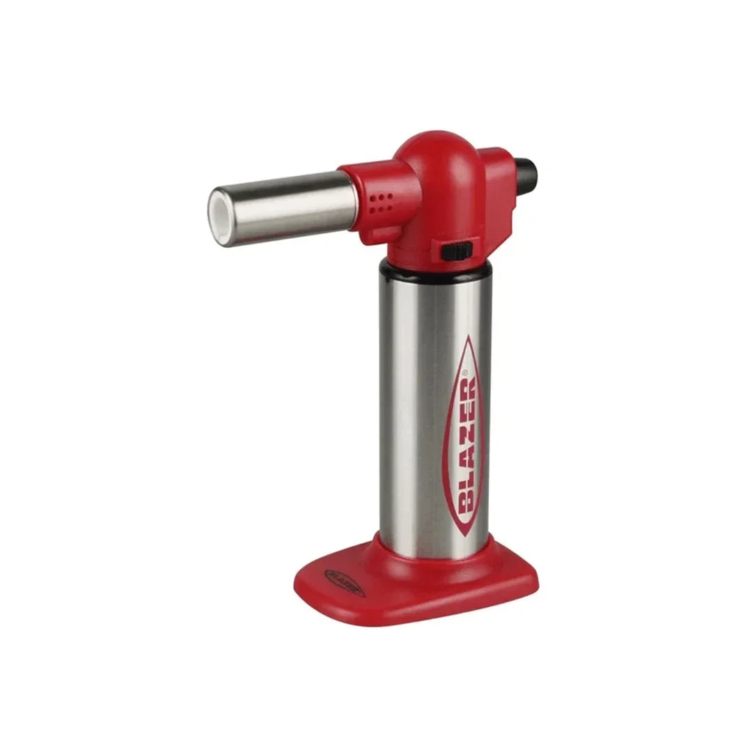 Red and stainless steel Blazer torch lighter for smoking accessories