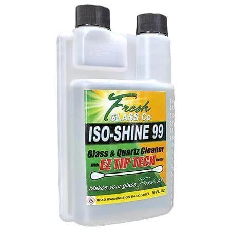 Fresh Glass Co ISO-Shine 99 glass and quartz cleaner with EZ Tip Tech for heady glass care