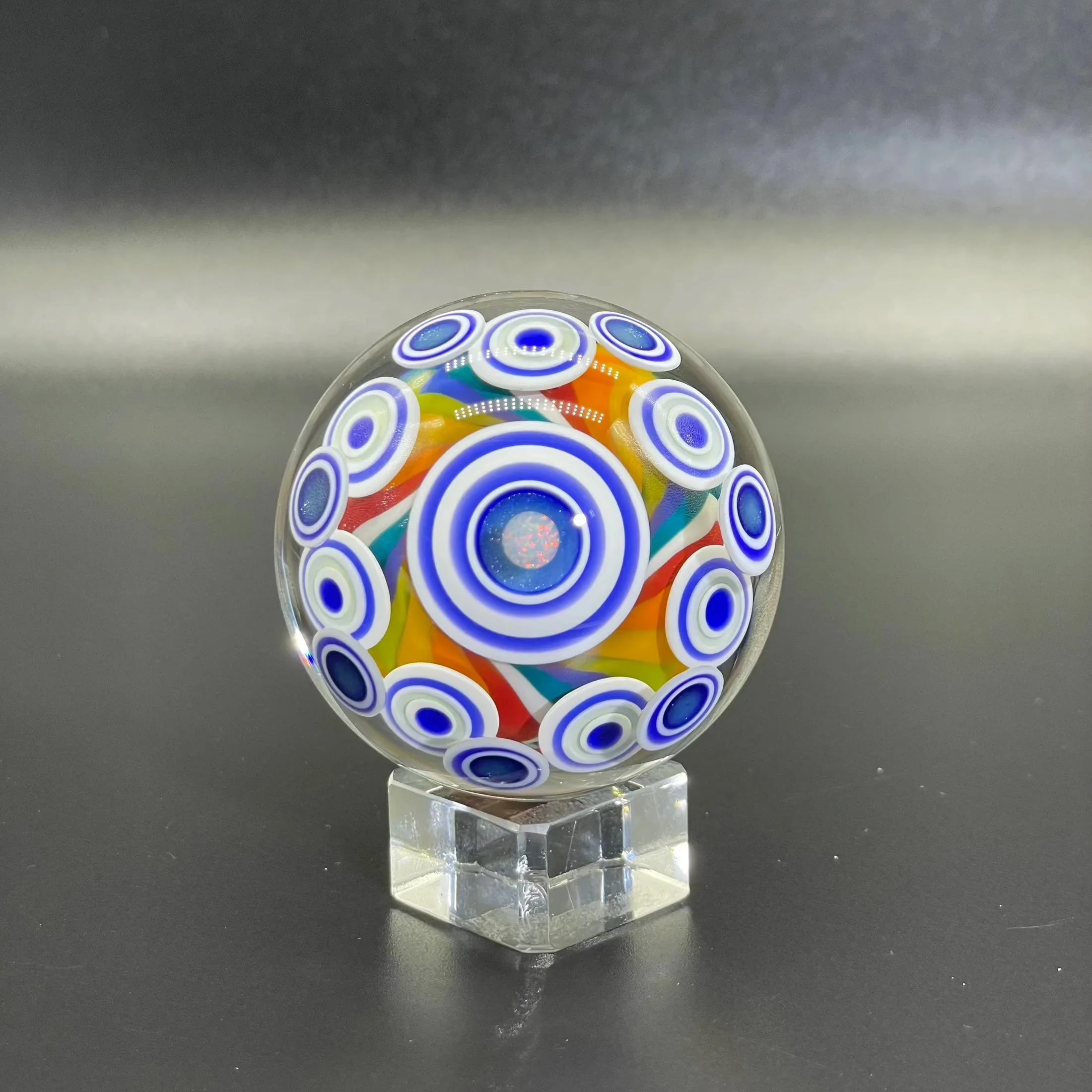 Joshuah Miblife Justice - Rainbow Wig Wag Dotstack 55MM Marble