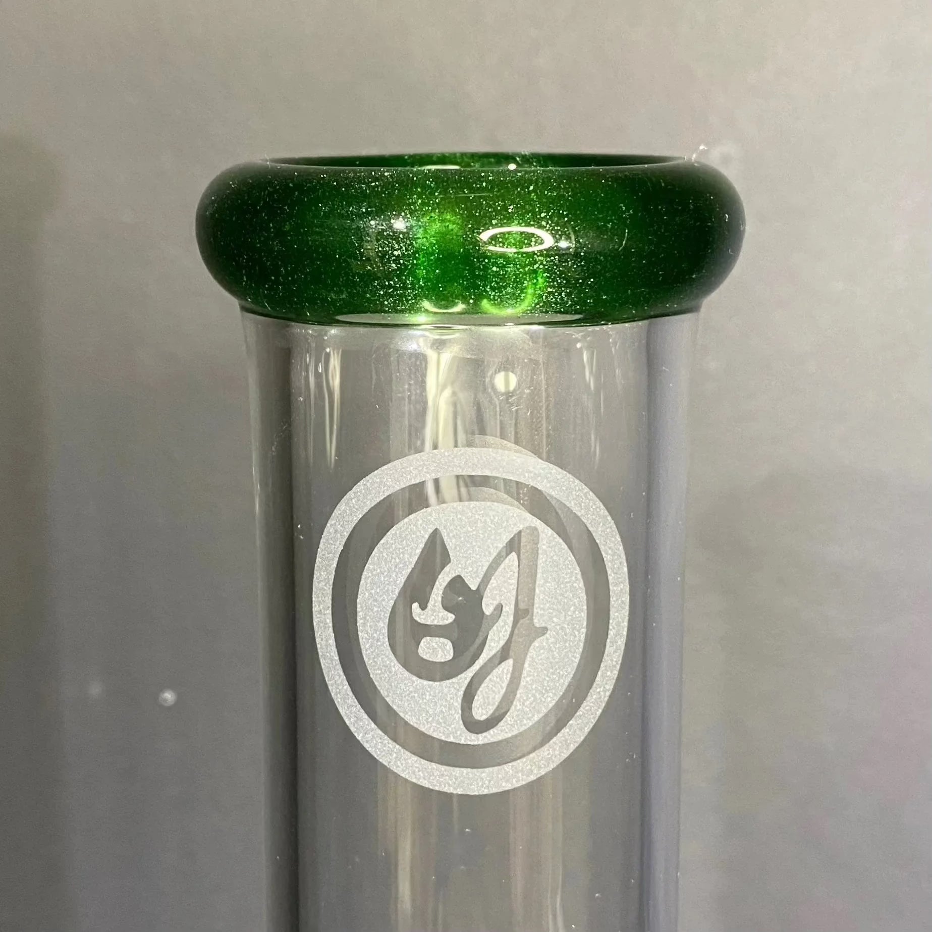 OJ Flame - Green Stardust 16" 4 Arm Straight Tube