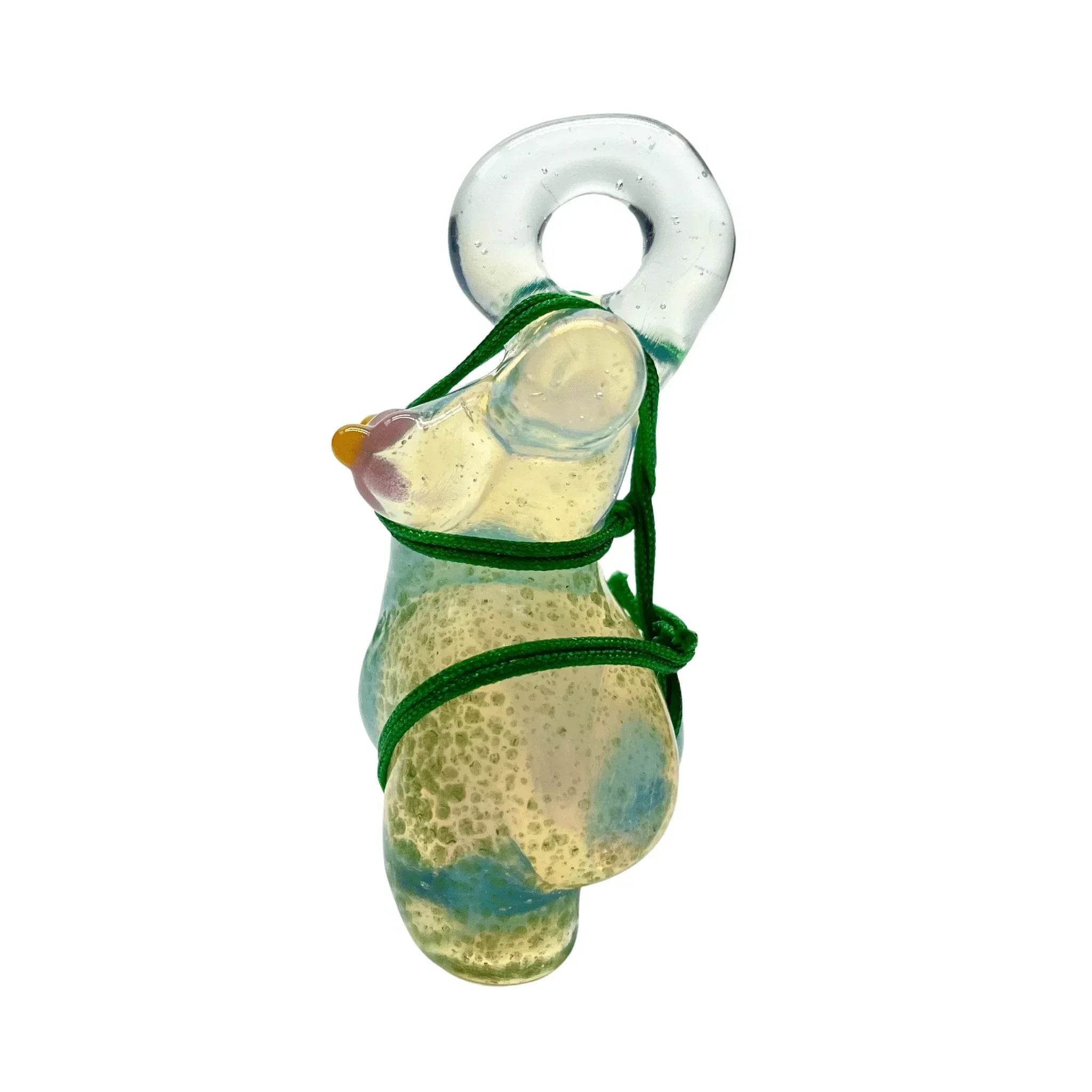 Glass By Ariel - Grassy Garden Goddess Torso Pendant
