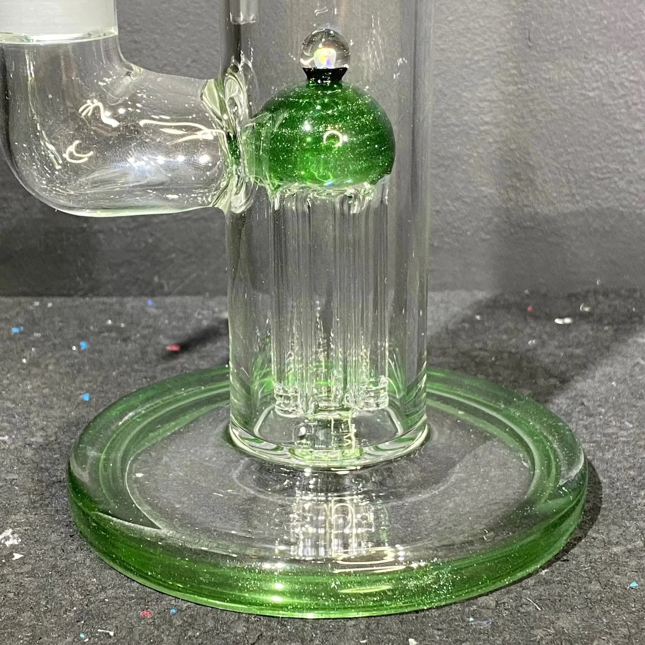 OJ Flame - Green Stardust 16" 4 Arm Straight Tube