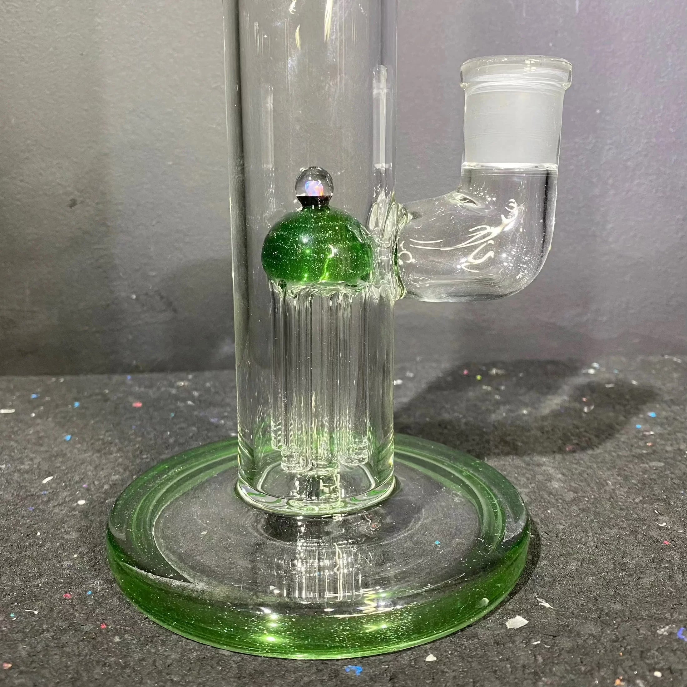 OJ Flame - Green Stardust 16" 4 Arm Straight Tube