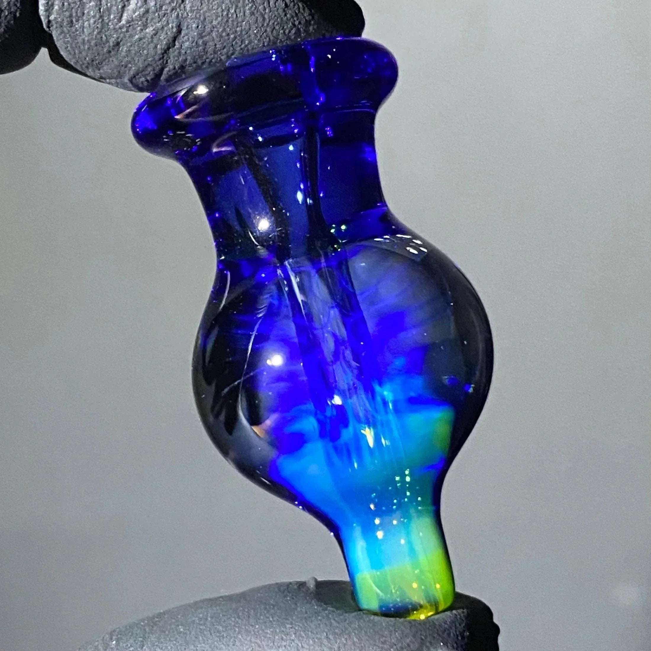 Beak Glass - Blue Dream & Northstar Yellow Bubble Cap