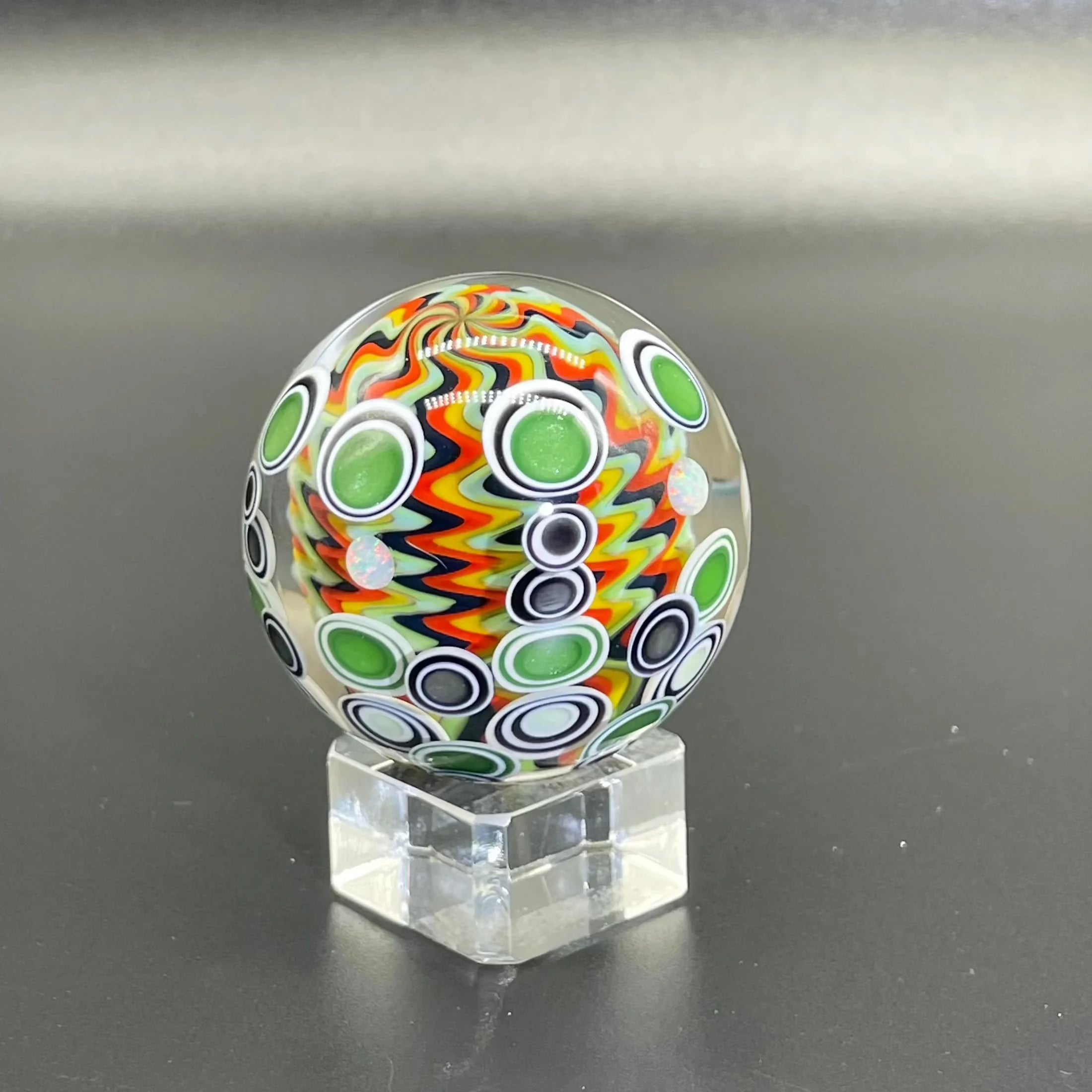 Joshuah Miblife Justice - Opal Wig Wag Dotstack 45MM Marble