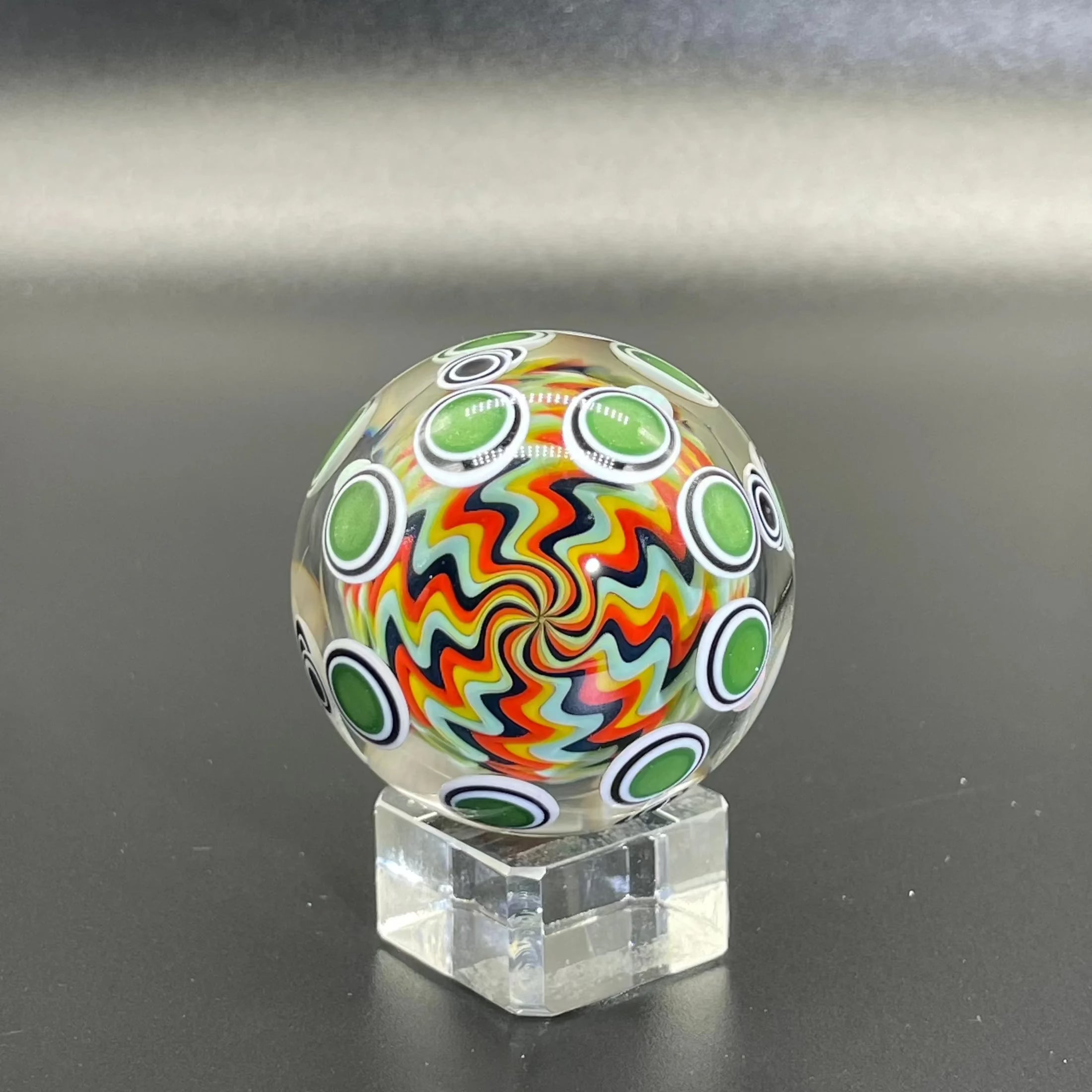 Joshuah Miblife Justice - Opal Wig Wag Dotstack 45MM Marble