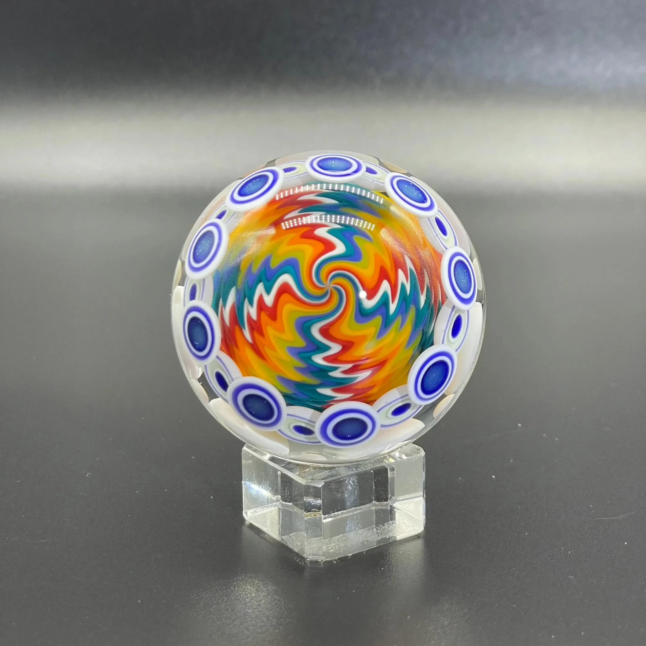 Joshuah Miblife Justice - Rainbow Wig Wag Dotstack 55MM Marble