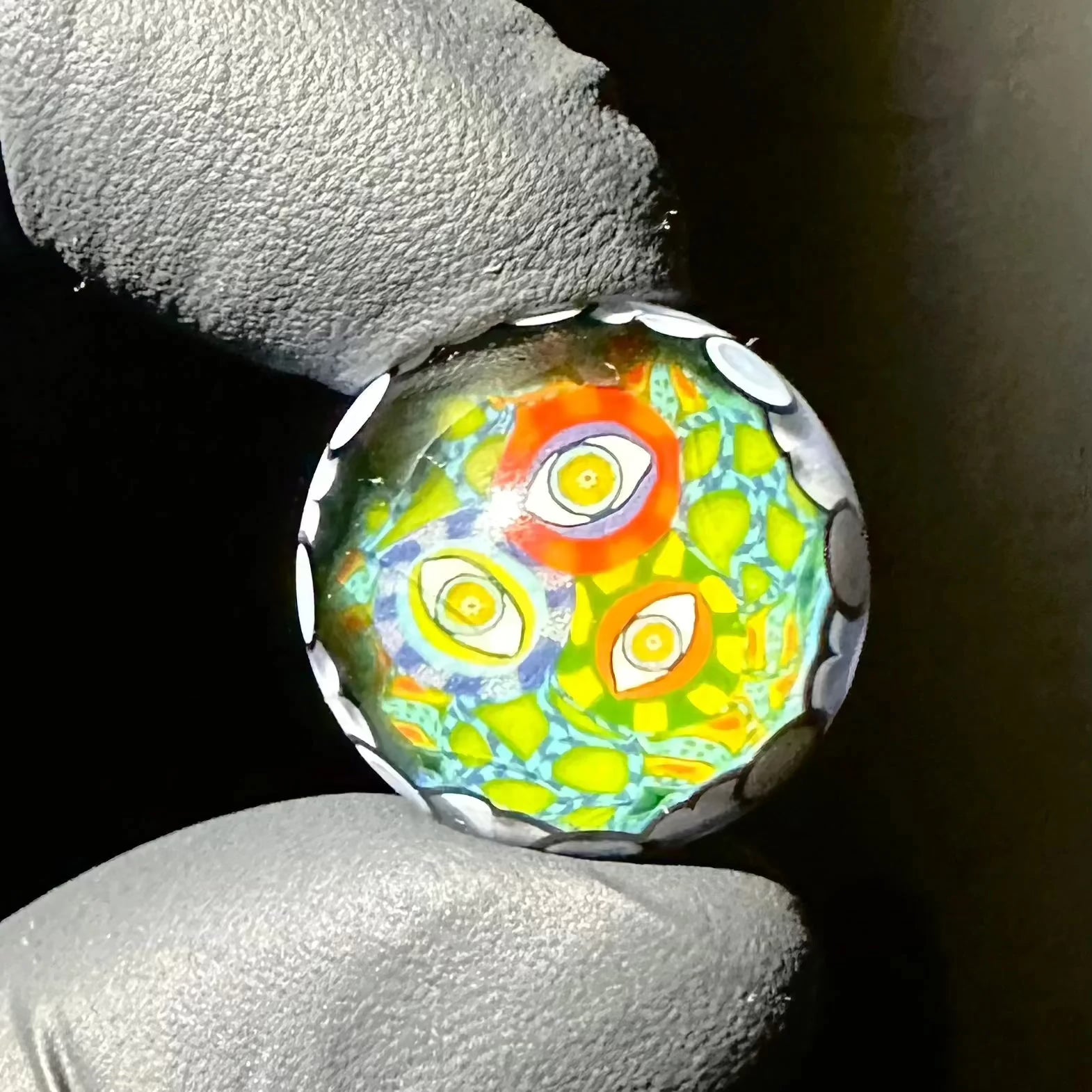 Banjo x Lil Bear - 02' Series: Black & Blue Dotstack Vision 20MM Marble