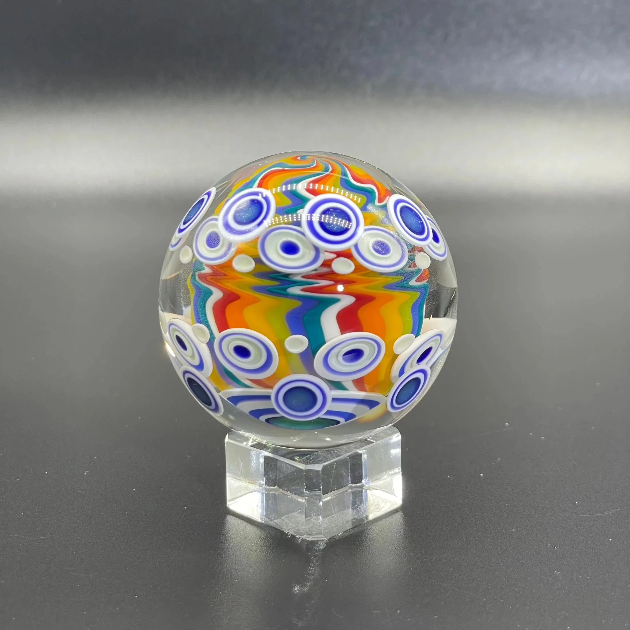 Joshuah Miblife Justice - Rainbow Wig Wag Dotstack 55MM Marble