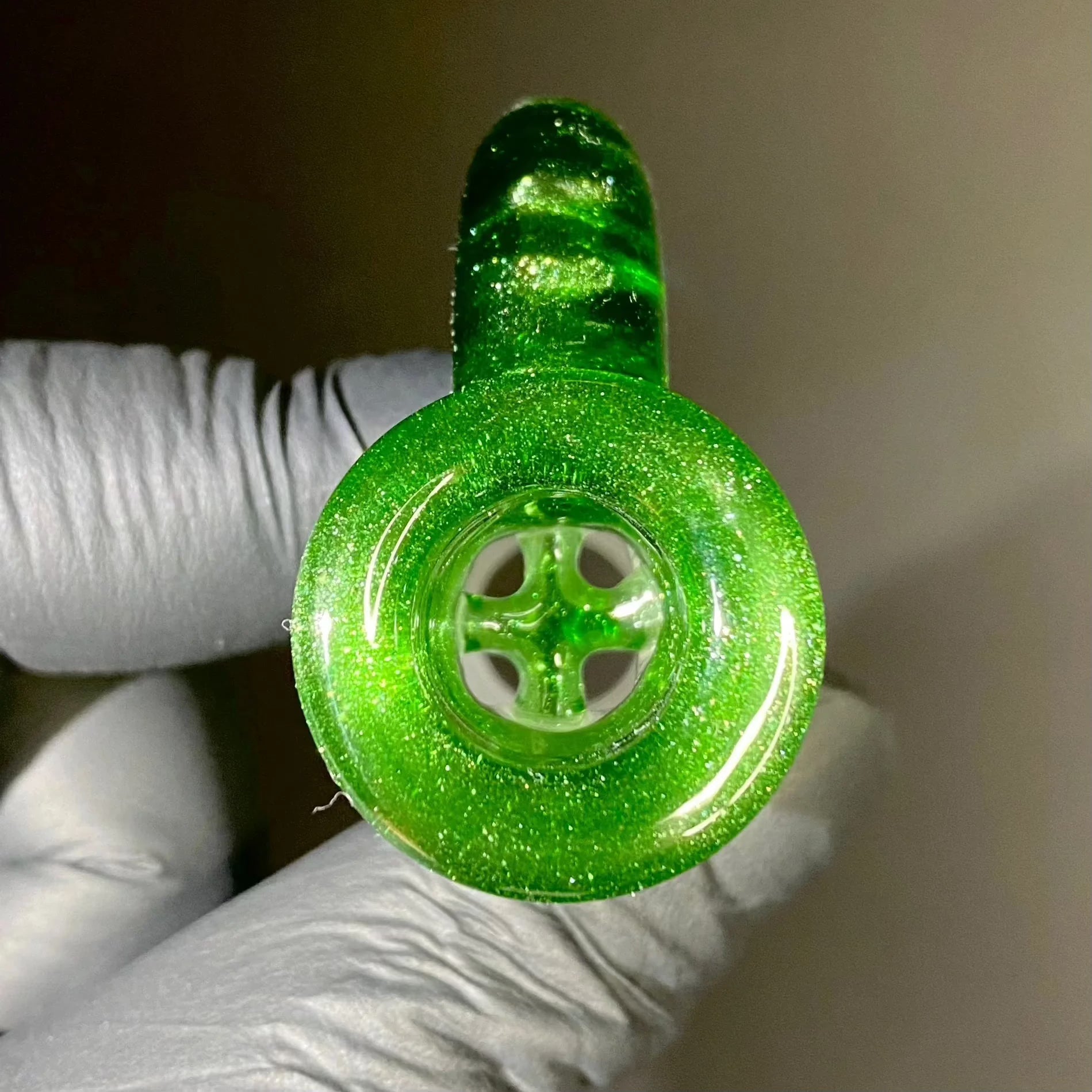 OJ Flame - Green Stardust 16" 4 Arm Straight Tube