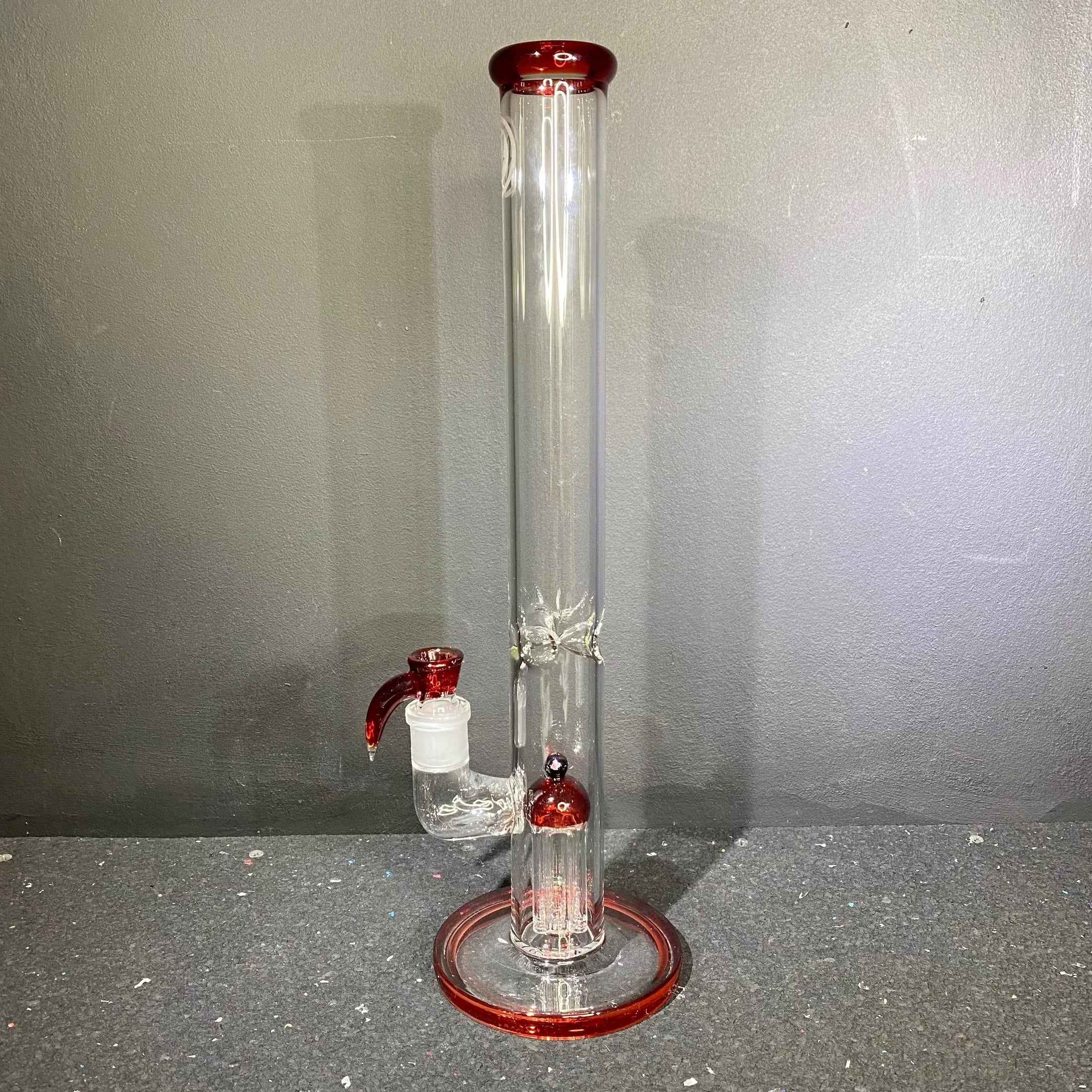 OJ Flame - Light Red Elvis 16" 4 Arm Straight Tube
