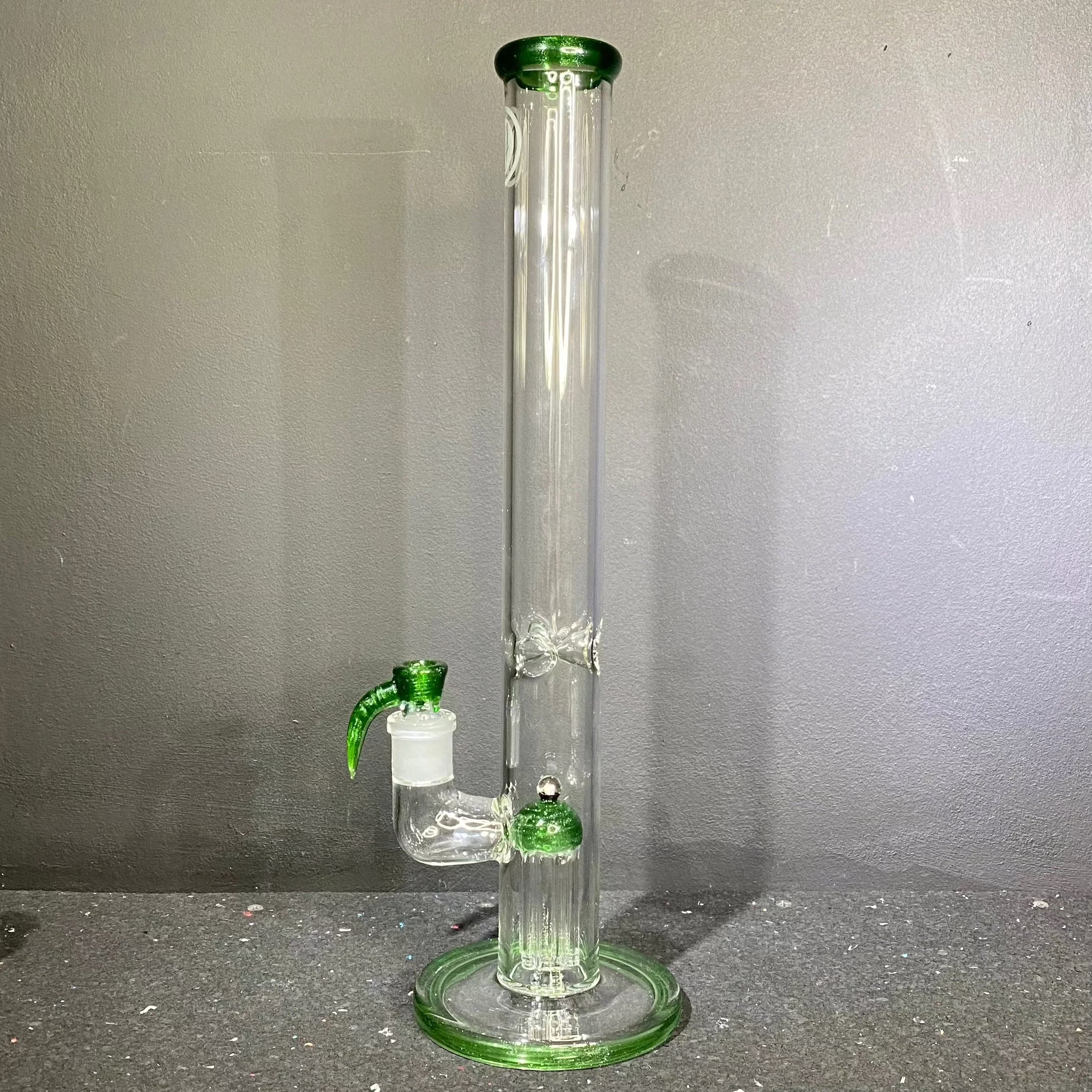 OJ Flame - Green Stardust 16" 4 Arm Straight Tube