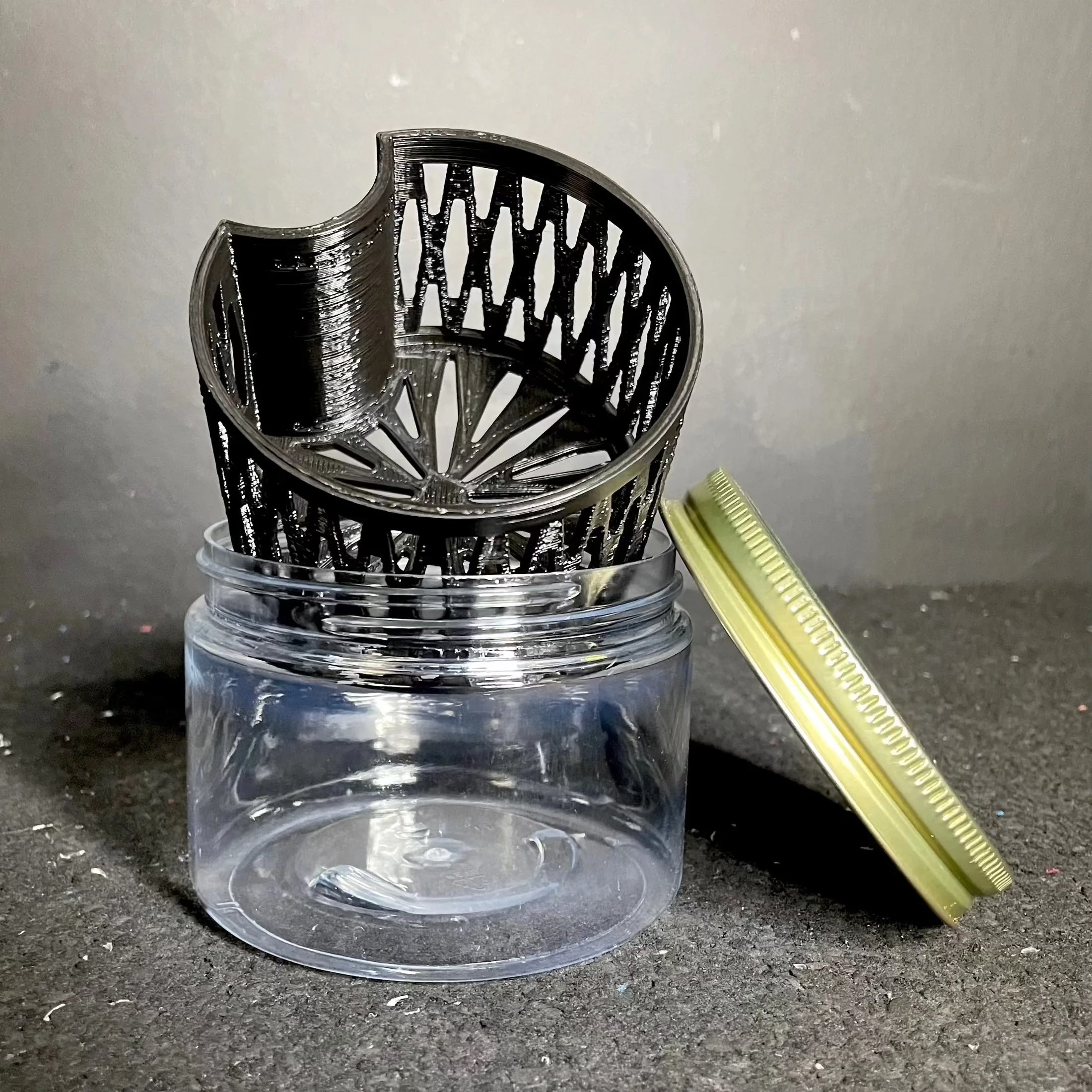 Kuhns Glass - 12oz Washing Station Black