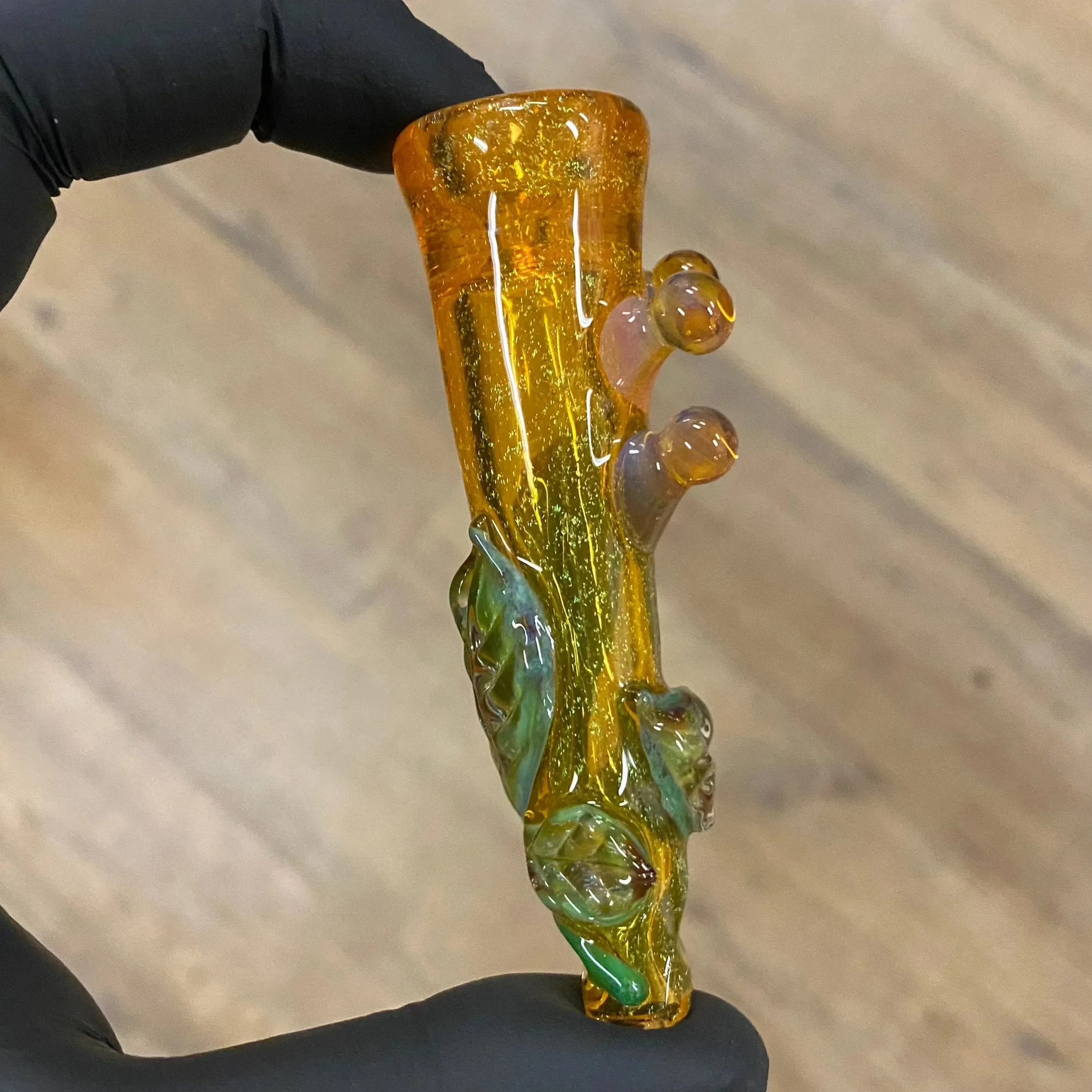 Mr. Gray - Green Dichro Leaf Chillum