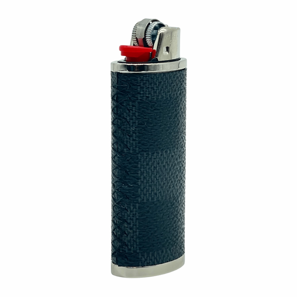 Bic Lighter Case Louis Vuitton Black w/ Gray Letters