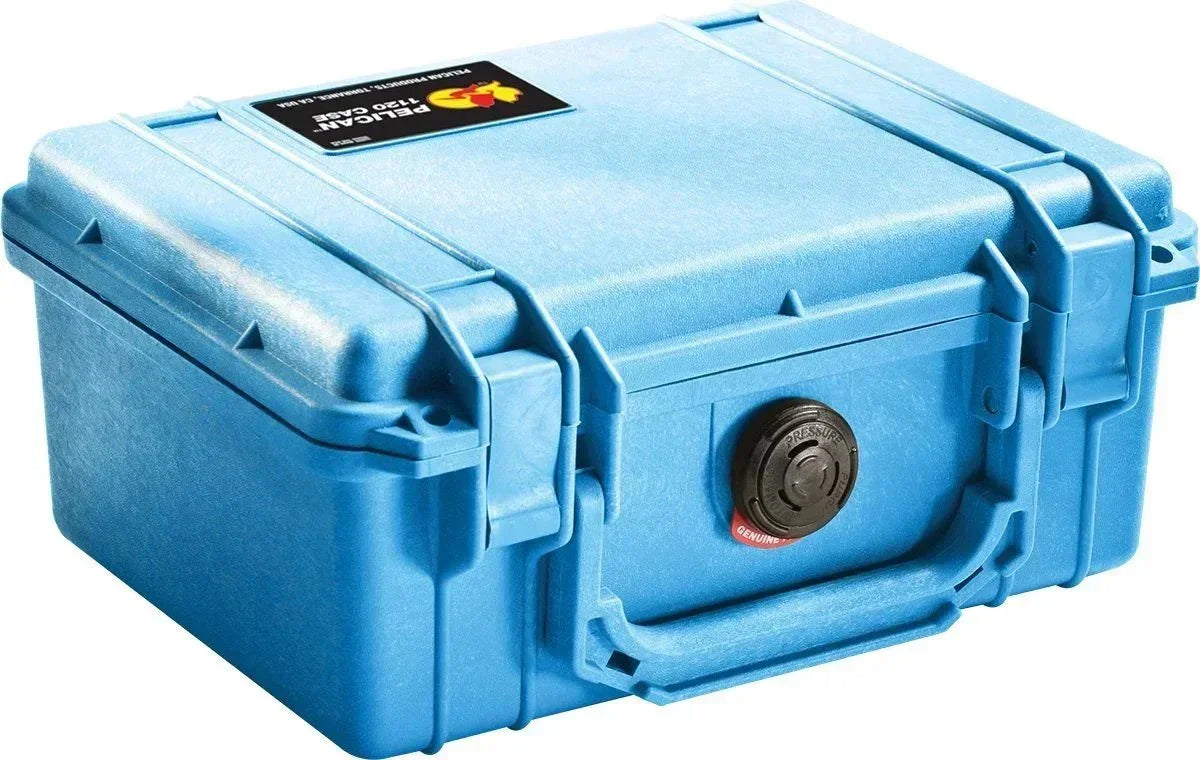 Blue Pelican 1120 hard case with pressure valve, durable protective storage for gear