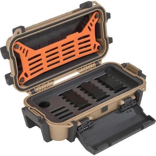 Tan and orange rugged case with custom foam inserts for secure storage