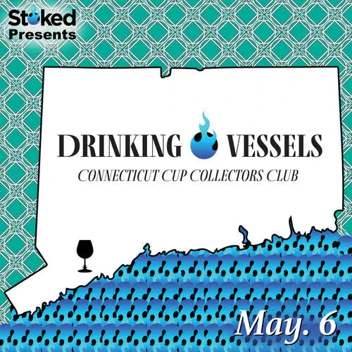 Connecticut map graphic for Connecticut Cup Collectors Club Drinking Vessels event, May 6.
