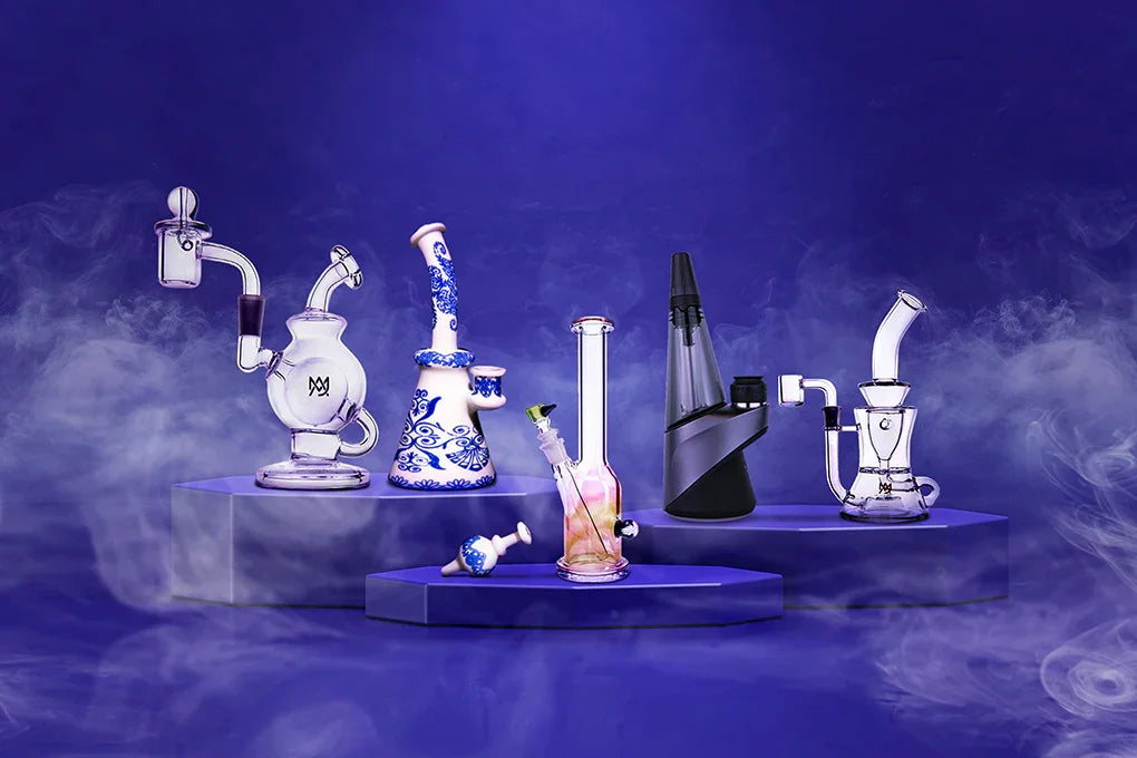 Dab rigs on a purple background