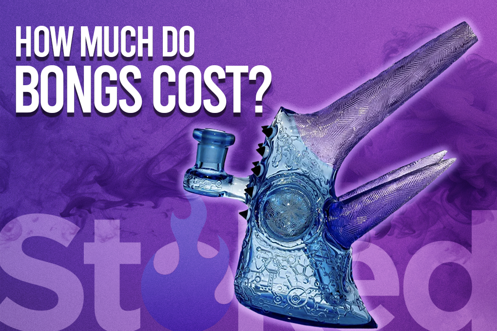 Glass bong. Text next to it reads "HOW MUCH DO BONGS COST?"