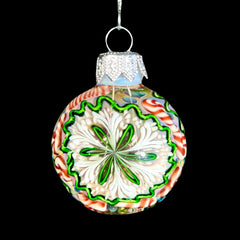 Colección de adornos navideños: Firekist - Pipa decorativa con forma de bastón de caramelo y copo de nieve verde