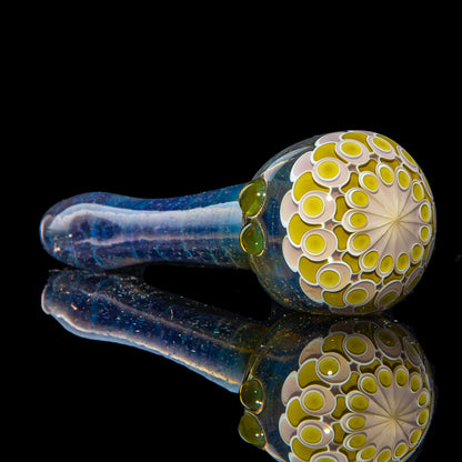 Olour Glass - Pink & Gold Dotstack Purple Gradient Spoon