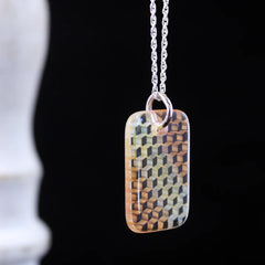 Ryan Teurfs - Ephemeral Rectangular Honeyglass Necklace