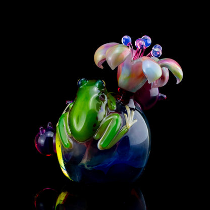 Aquarius - Chappy, Frog & Flower Paperweight