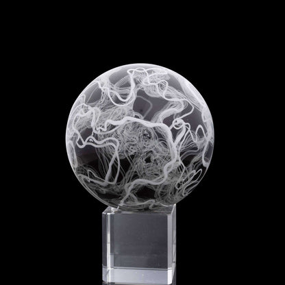 Scott Moan - Black & White Scribble 62mm Marble