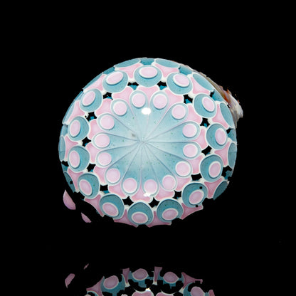 Olour Glass - Pink & Light Blue Dotstack Heliocoil Spoon