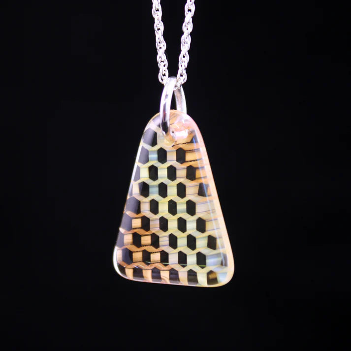 Ryan Teurfs - Ephemeral Isosceles Triangle Honeyglass Necklace