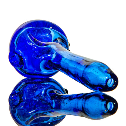 Olour Glass - Black & Light Blue Dotstack Cobalt Spoon