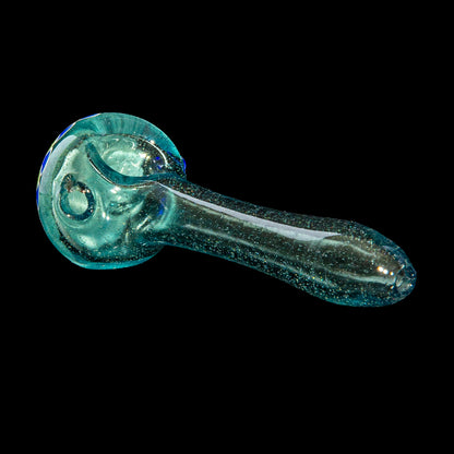 Olour Glass - Yellow, Blue & Black Dotstack Sea Green Spoon