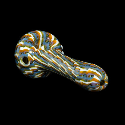 Olour Glass - Yellow, Red Dotstack Heliocoil Spoon