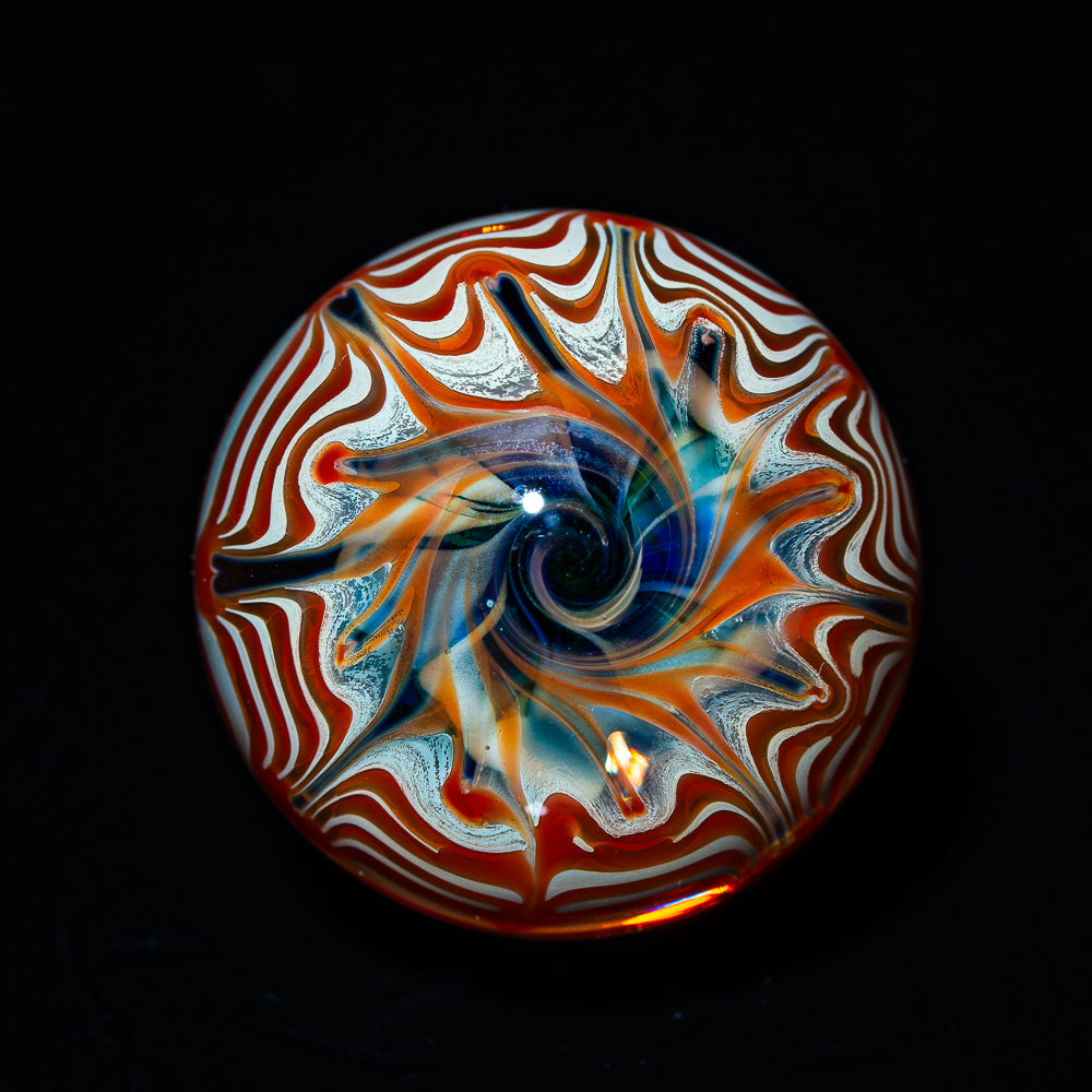 Ponder The Orb: 413 Glass - Blue Flower Marble