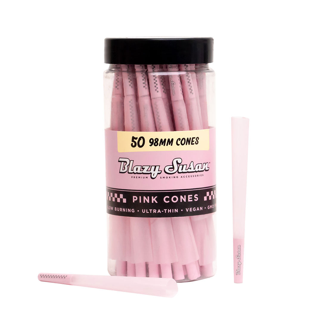 Blazy Susan - Pink 98mm Pre-Rolled Cones 50ct