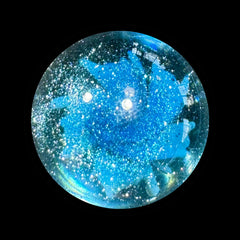 Top Hat Glass - Blue Stardust Implosion Marble