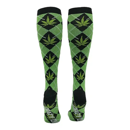 Crazy Dog - Argyle Weed Compression Socks