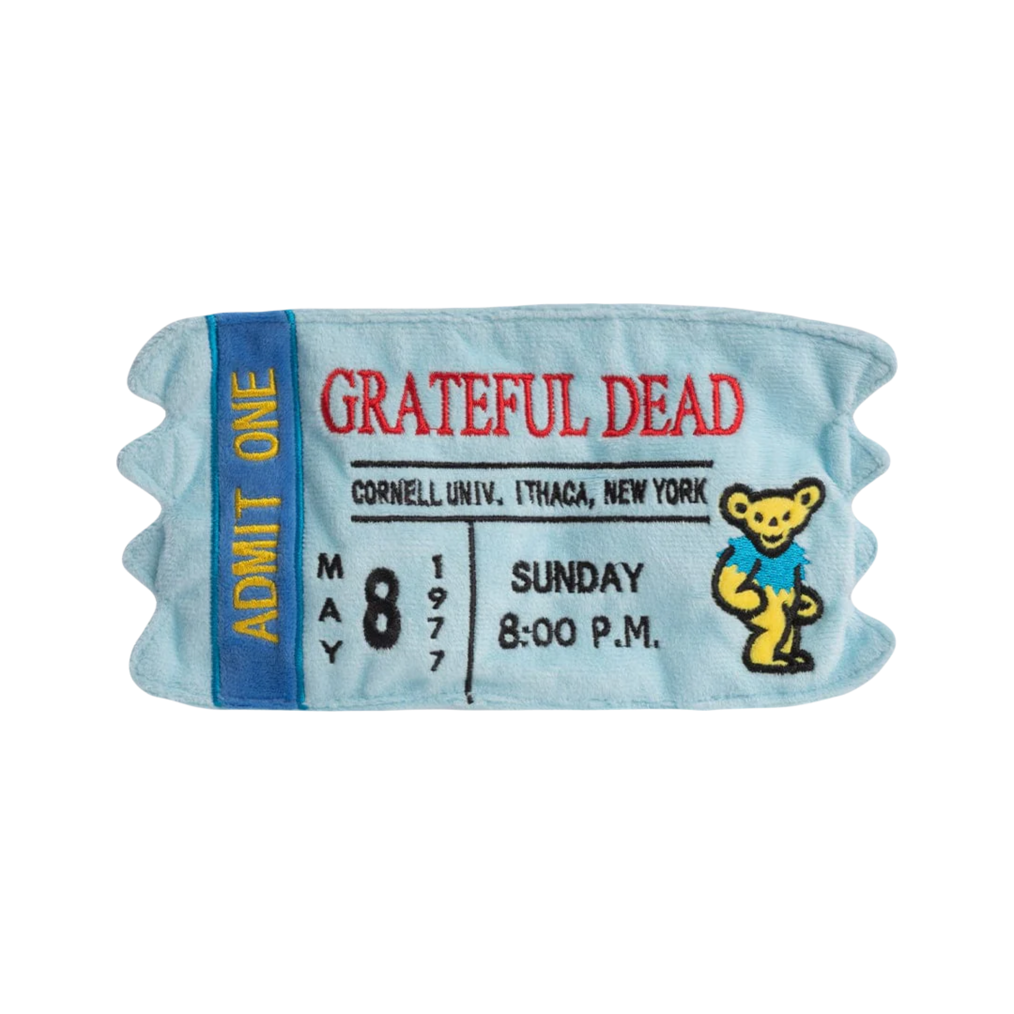 Fab Dog - Grateful Dead Cornell '77 Concert Ticket Dog Toy