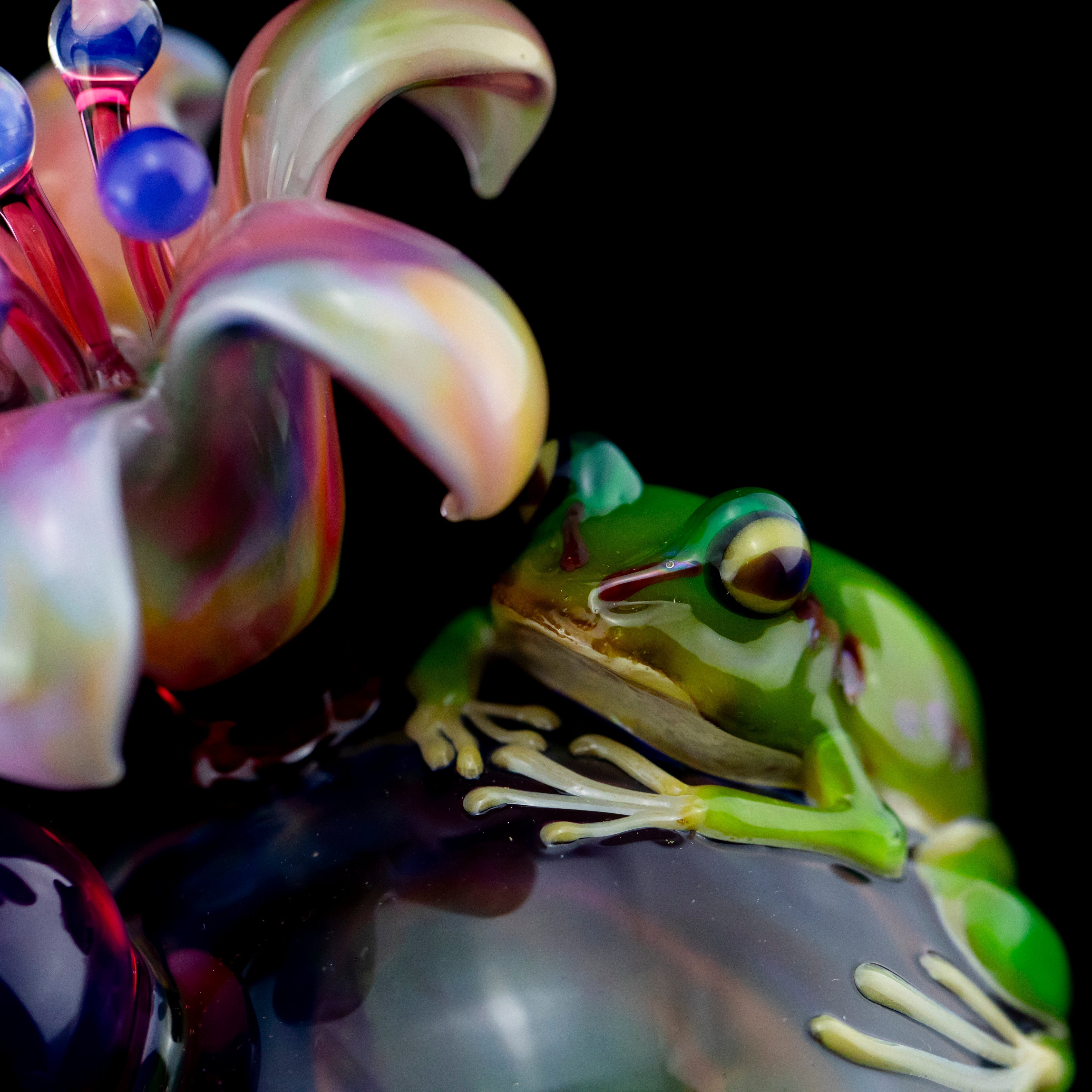 Aquarius - Chappy, Frog & Flower Paperweight