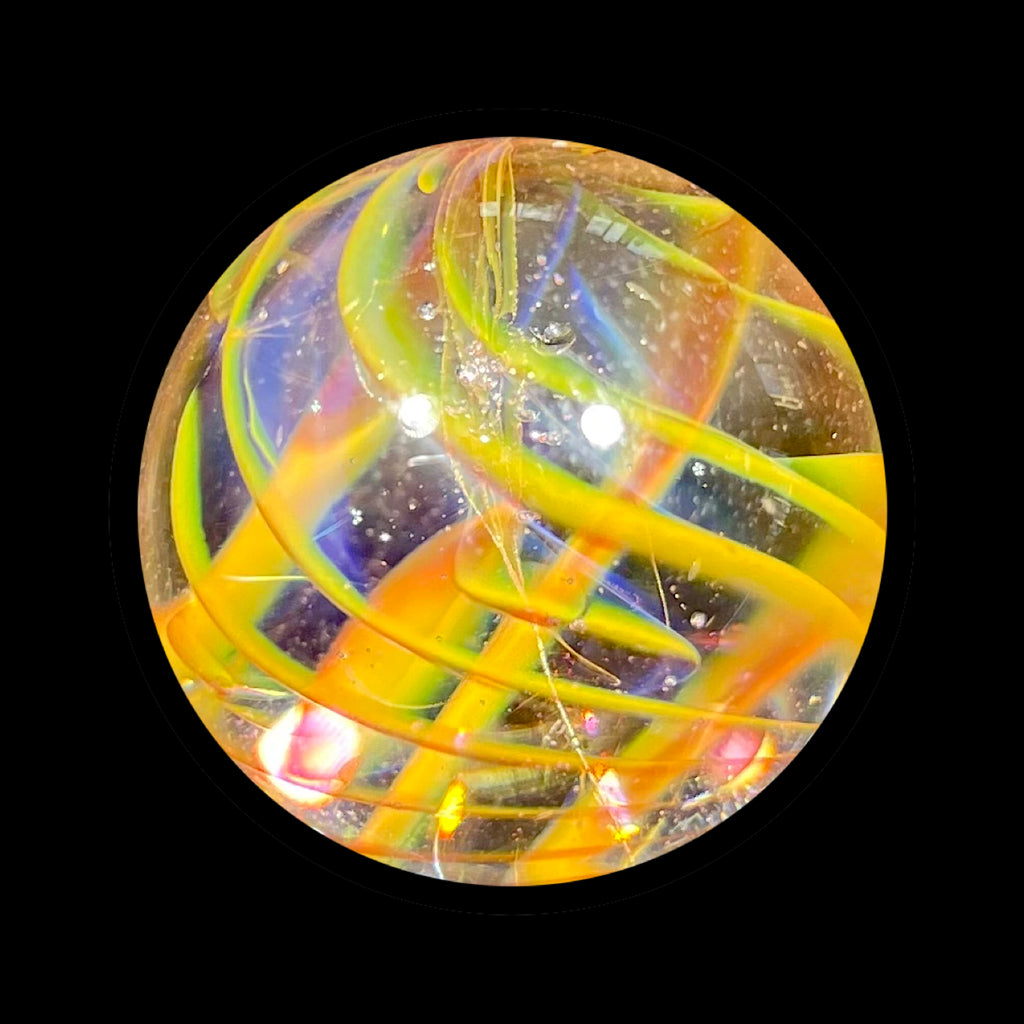 Top Hat Glass - Fume Spiral Marble