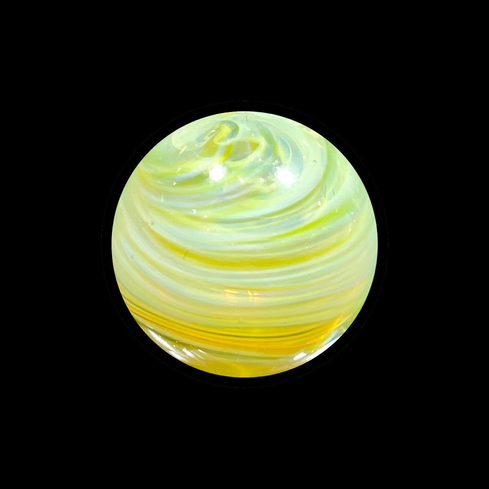 Top Hat Glass - Green Spiral Marble