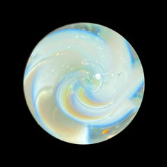 Top Hat Glass - White Swirl Marble