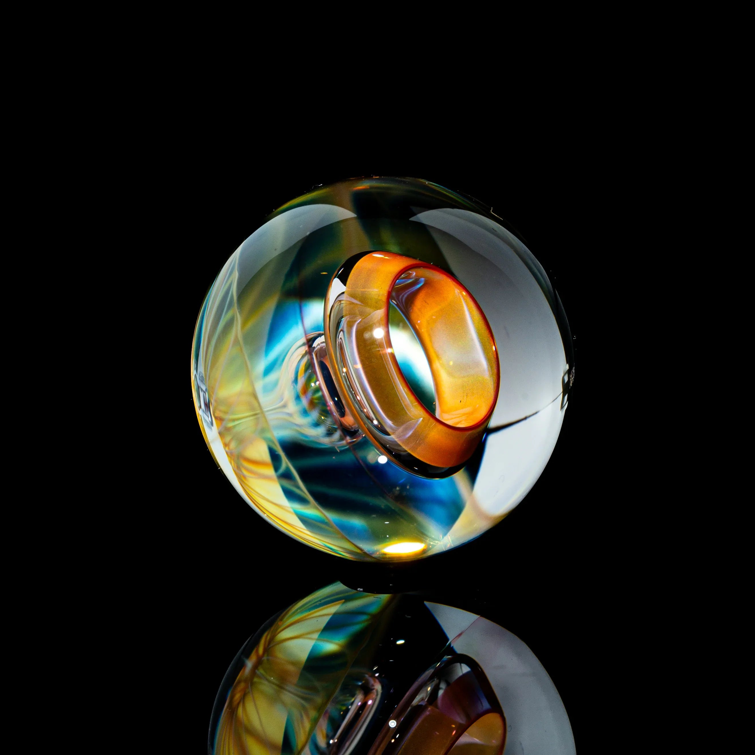 Beak Glass - Linework Toroidal Top Marble 2