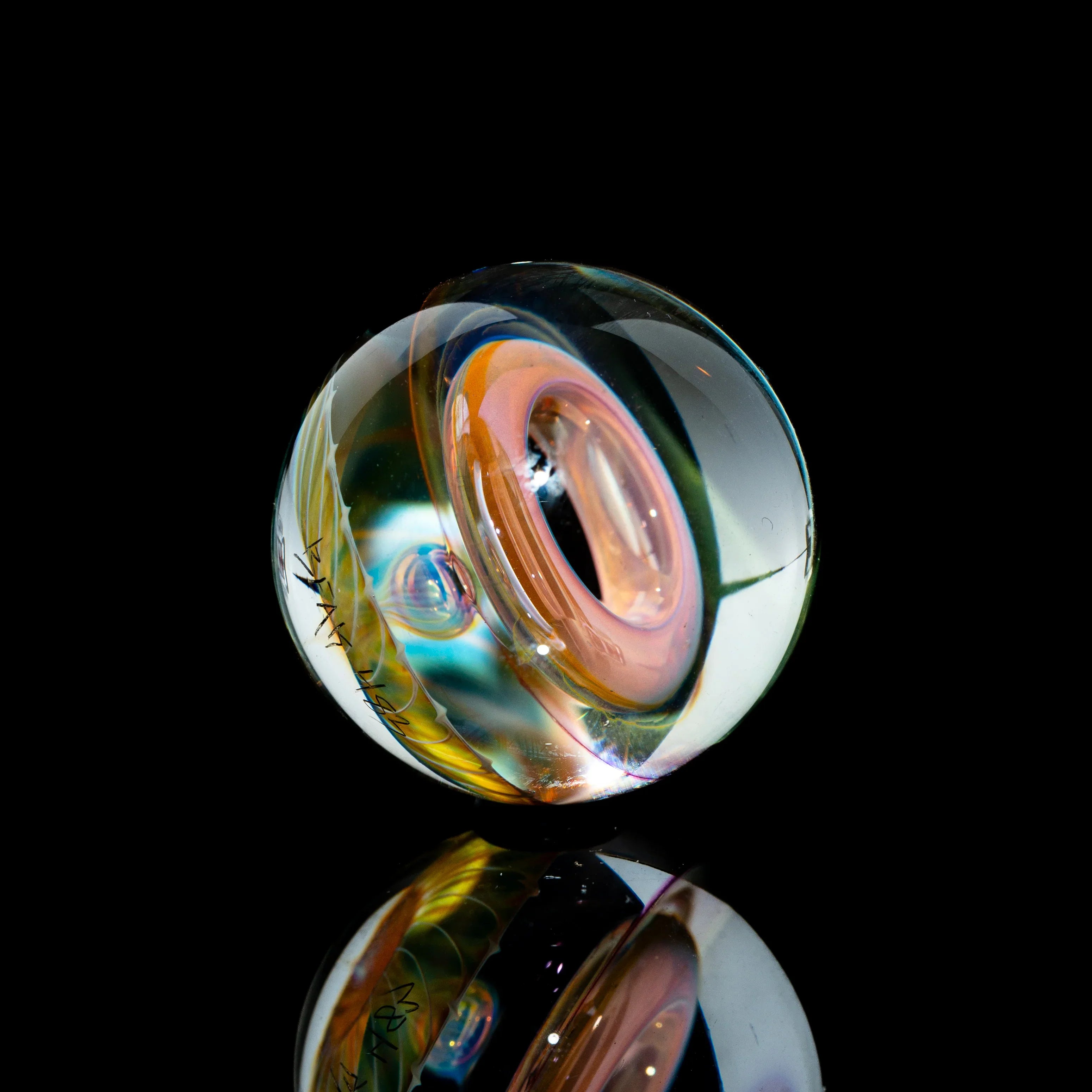 Beak Glass - Linework Toroidal Top Marble 4