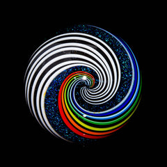 Geoffrey Beetem - U.V. Blue Tango Rainbow Marble