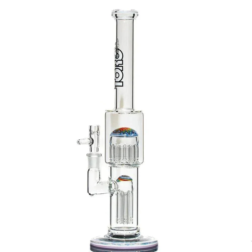 Toro Glass - Blossom & Glue Stick w/ Rainbow Cloud Reversal 7/13 Mini Tube