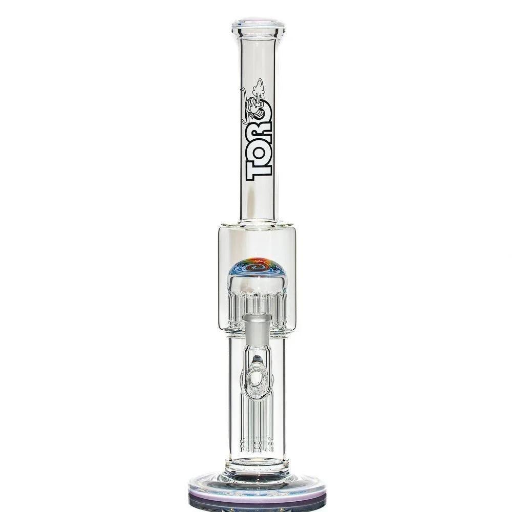 Toro Glass - Blossom & Glue Stick w/ Rainbow Cloud Reversal 7/13 Mini Tube