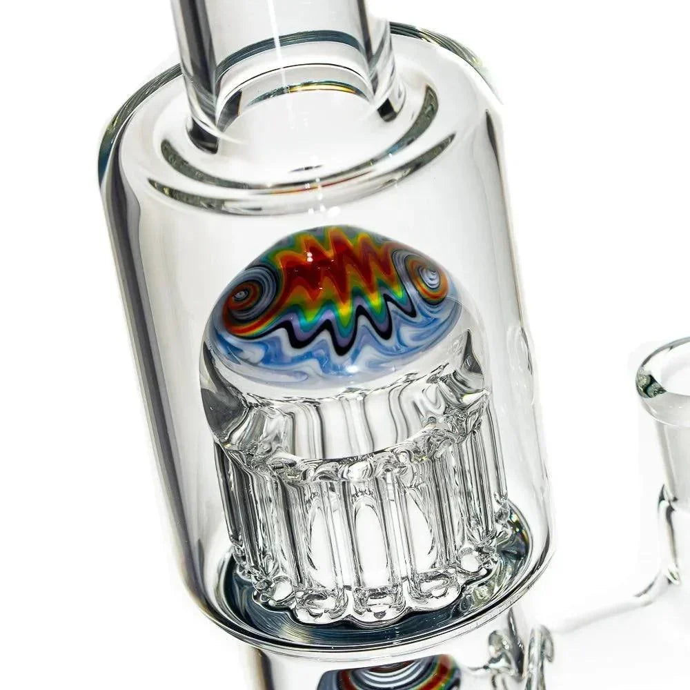 Toro Glass - Blossom & Glue Stick w/ Rainbow Cloud Reversal 7/13 Mini Tube