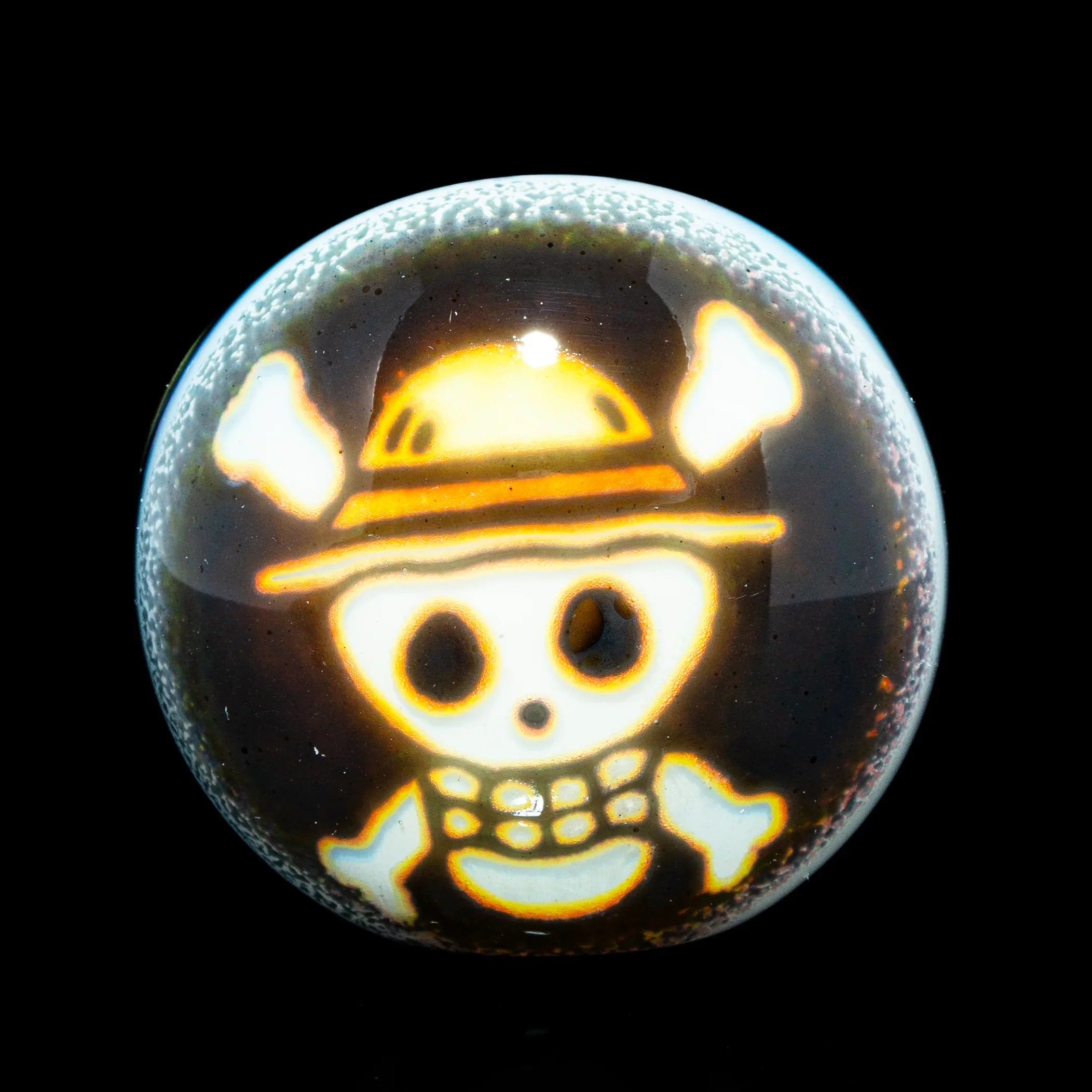 Blurd Glass - White & Rainbow Linework One Piece Spoon